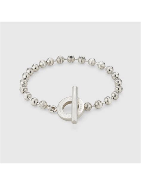 Gucci silver boule chain bracelet